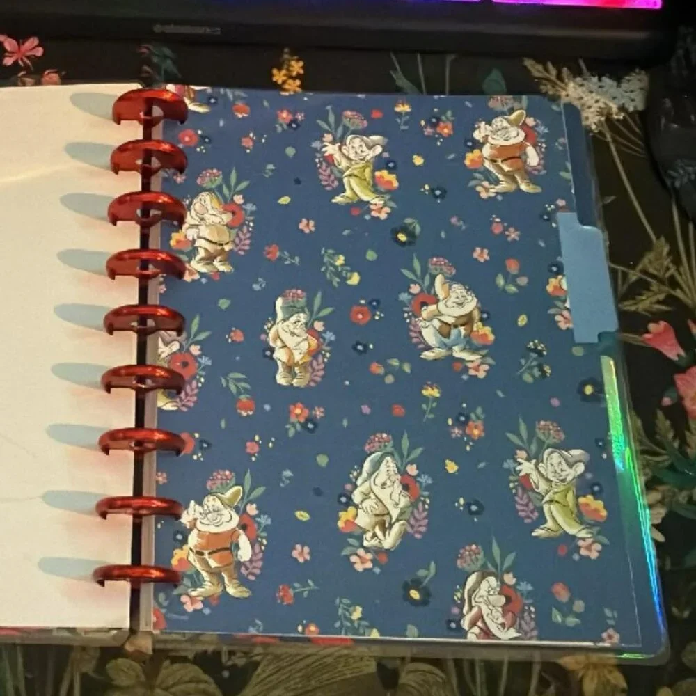 Happy Planner Disney Snow White Classic Journal w/red metal discs